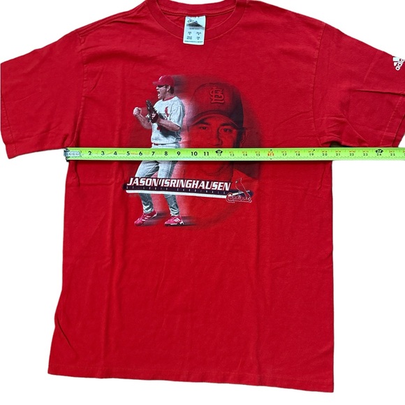 Vintage St‎ Louis Cardinals Shirt Men’s Medium Jason Isringhausen Adidas Red Tee - Picture 4 of 9